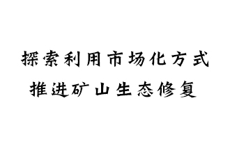 新政  市场化   矿山生态修复